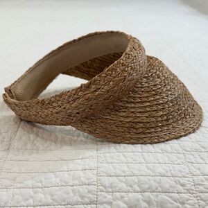 Bindya Straw Visor Hat Neiman Marcus Beach Resort Chic Natural
